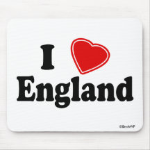 I Love England Mousepads