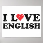 I Love English Posters