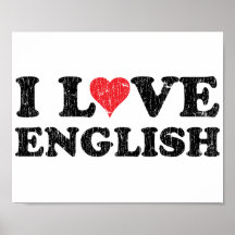 I Love English Posters