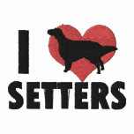 I Love English Setters Embroidered Shirt (LS)