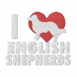 I Love English Shepherds Embroidered Shirt Polo embroidered shirts