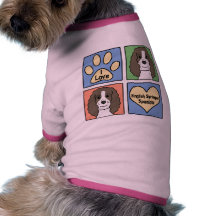 I Love English Springers Doggie Tee Shirt