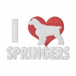 I Love English Springers Embroidered Long Sleeve