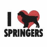 I Love English Springers Embroidered T-Shirt