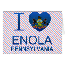 I Love Enola, PA Greeting Cards