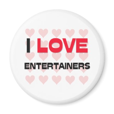 I LOVE ENTERTAINERS FRIDGE MAGNET by professions