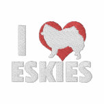 I Love Eskies Embroidered Shirt Embroidered Polo Shirt