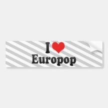 I Love Europop Bumper Sticker