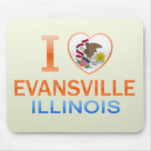 I Love Evansville, IL Mousepads