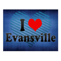 I Love Evansville, United States Post Cards