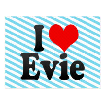 I love Evie Postcards