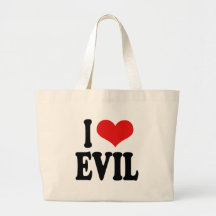 I Love Evil Tote Bag
