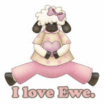 i love ewe valentine sheep cut out