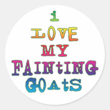 I Love Fainting Goats Round Sticker