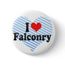 I Love Falconry Pins