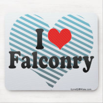 I Love Falconry Mouse Pad