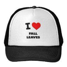I Love Fall Leaves Hat