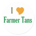 I Love Farmer Tans stickers