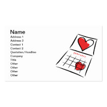 I Love February Business Card