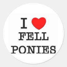 I Love Fell Ponies (Horses) Stickers