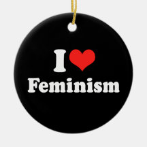 I LOVE FEMINISM.png Christmas Tree Ornament