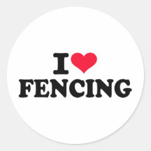 I love Fencing Sticker