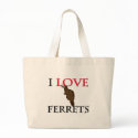 I Love Ferrets bags