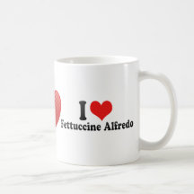 I Love Fettuccine Alfredo Mugs