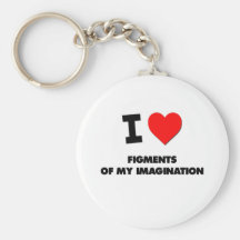 I Love Figments Of My Imagination Keychain