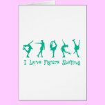 I love figure skating - teal cards