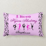 I Love Figure Skating w/ skaters (Pink) pillows