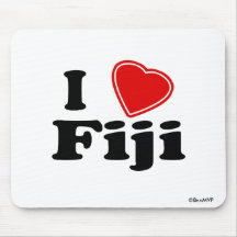 I Love Fiji Mouse Mats