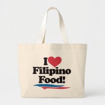 I Love Filipino Food Canvas Bags
