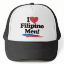 I Love Filipino Men hats
