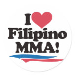 I Love Filipino MMA stickers