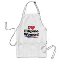 I Love Filipino Women aprons