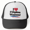 I Love Filipino Women hats