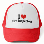 I Love Fire Inspectors hats