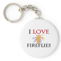 I Love Fireflies Key Chain