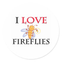 I Love Fireflies Sticker
