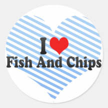 I Love Fish And Chips Sticker