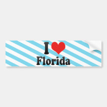I Love  Florida Bumper Sticker