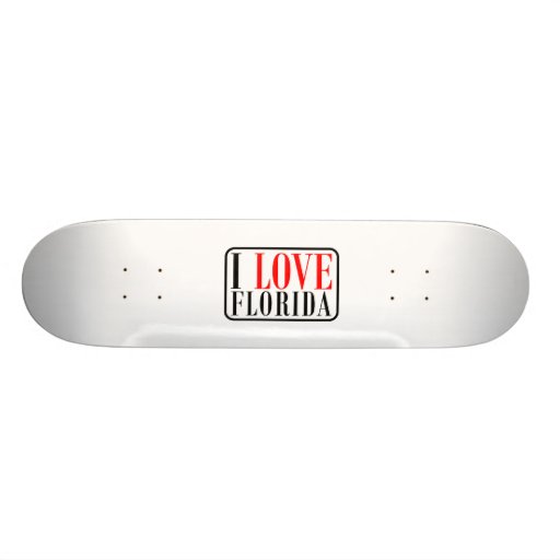 I Love Florida Design Skateboard Deck