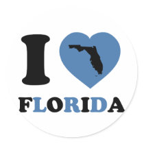 I Love Florida Stickers