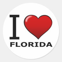 I LOVE FLORIDA STICKERS