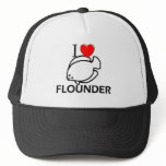 I Love Flounder Mesh Hat