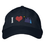 I Love Flyball Embroidered Hat (Dark) embroidered hats