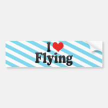 I Love Flying Bumper Sticker