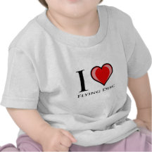 I Love Flying Disc T Shirt