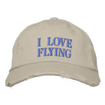 I LOVE FLYING embroidered hats